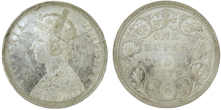 Victoria Empress, One Rupee-1877 # lots 1