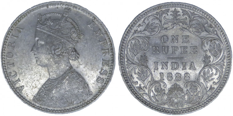 Victoria Empress, One Rupee-1888