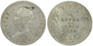 Victoria Empress 1/4 Rupee- 1894