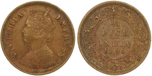 Victoria Empress,  ½  PICE- 1899