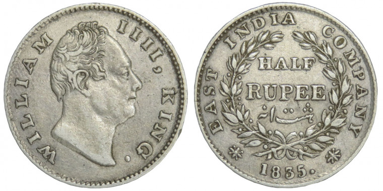 East India Company, Half Rupee - 1835