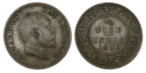 Edward VII, ½ PICE - 1910 # lots 2