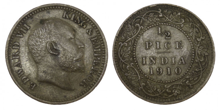 Edward VII, ½ PICE - 1910 # lots 2