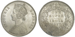 Victoria Empress, One Rupee-1877 # lots 5