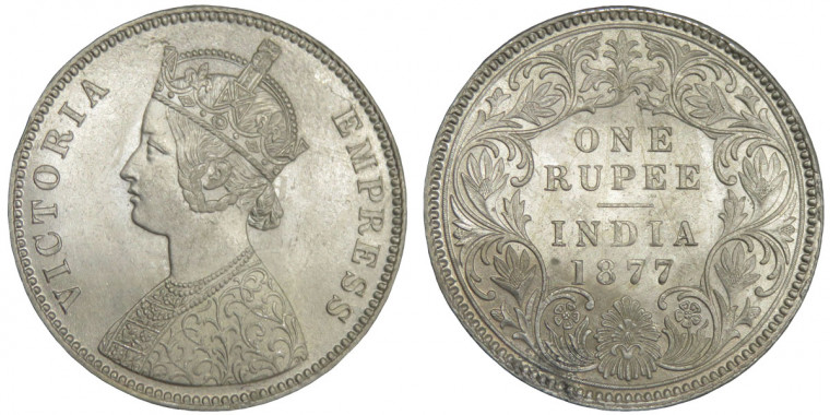 Victoria Empress, One Rupee-1877 # lots 5