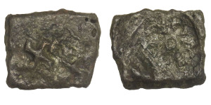 Saurashtra  Janapada, Punch Mark Double Swastika # Lot 3