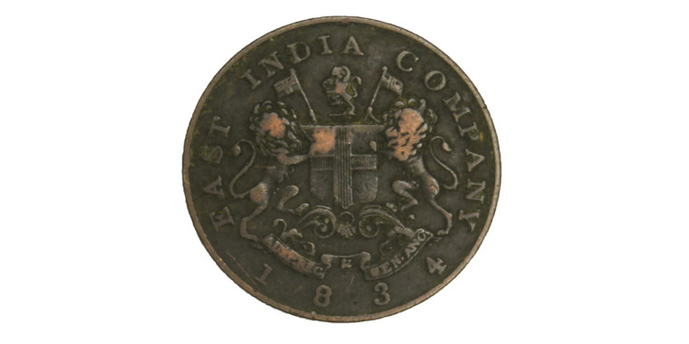 East India Company, Half Anna – 1834 # Lot 2