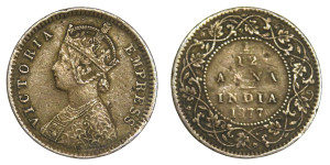 Victoria Empress, 1/12 ANNA -1877 # Lot 2