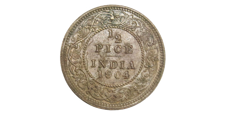 Edward VII King & Emperor, 1/2 PICE - 1904 # Lot 3