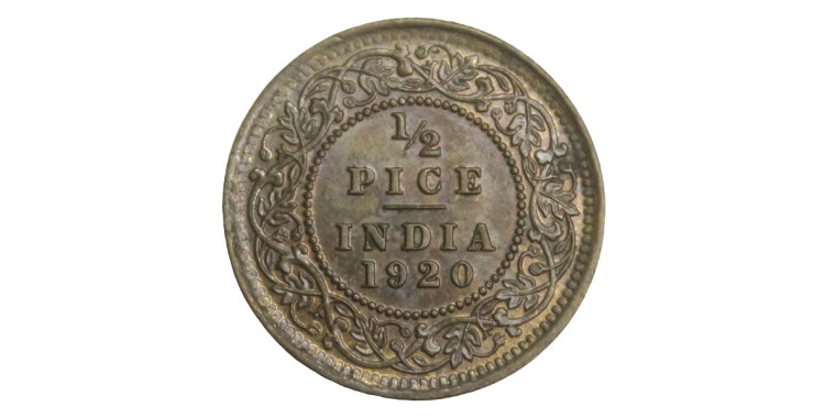 George V King, ½ PICE -1920 # Lot 2