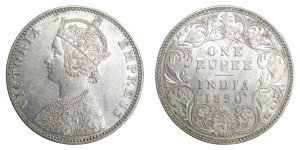 Victoria Empress, One Rupee - 1900 # Lot 5