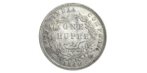 Victoria Queen, One Rupee - 1840 # Lot 18