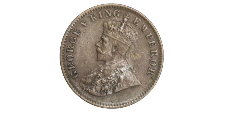 George V King Emperor, One Quarter Anna - 1913
