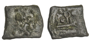Saurashtra  Janapada, Punch Mark Double Swastika # Lot 2